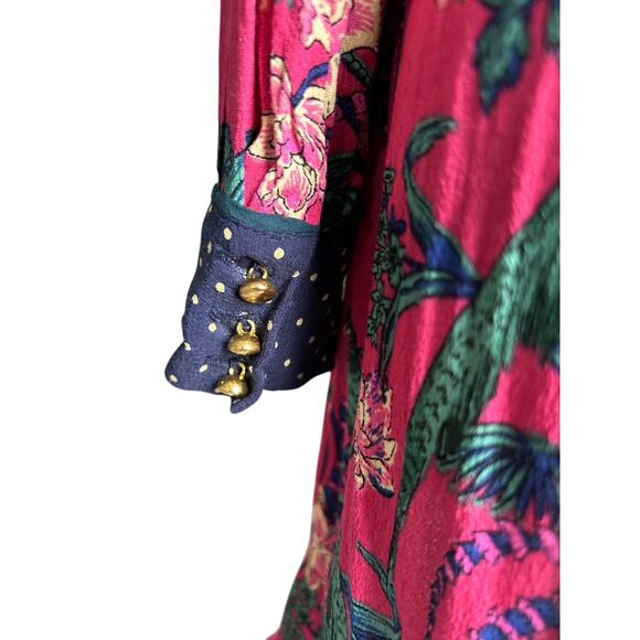 Maeve Women’s Size 4 Polka Dot Bird Floral Print Mini Shift Dress - Picture 4 of 7